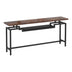 Consolă cu functie de depozitare Onole, metal și Lemn Nuc, 180x35x82 cm