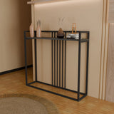Consolă cu negru, Convida, Lemn, Stejar, 100x25x90 cm - Antracit