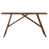 Consolă cu spatiu de depozitare Roosevelt, Lemn de pin solid, Nuc, 119x29x80 cm, detaliu produs