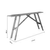 Consolă cu spatiu de depozitare Roosevelt, Lemn de pin solid, Nuc, 119x29x80 cm, foto produs