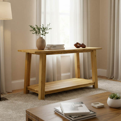 Consolă Decoza, Teak, 140x40x80 cm