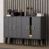 Consolă Eagle - Anthracite, Gri, 80x30x120 cm