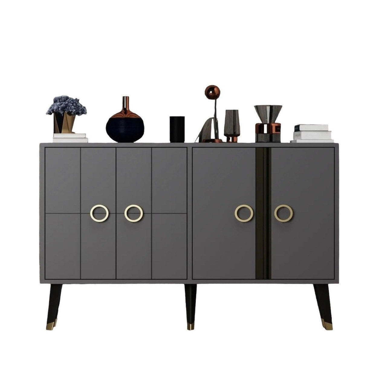 Consolă Eagle - Anthracite, Gri, 80x30x120 cm