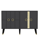 Consolă Eagle - Anthracite, Gri, 80x30x120 cm