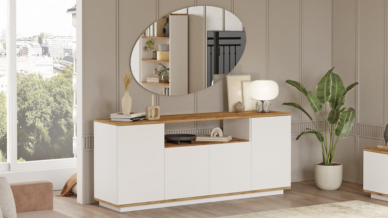 Consola Pantofar Elegant Modern , Crem, 180 x 75 x 45 cm