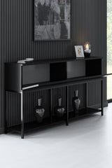 Consolă Furniture Lord, Negru - White Gold, 150x30 cm - Negru