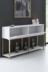 Consolă Furniture Lord, Negru - White Gold, 150x30 cm - White
Gold