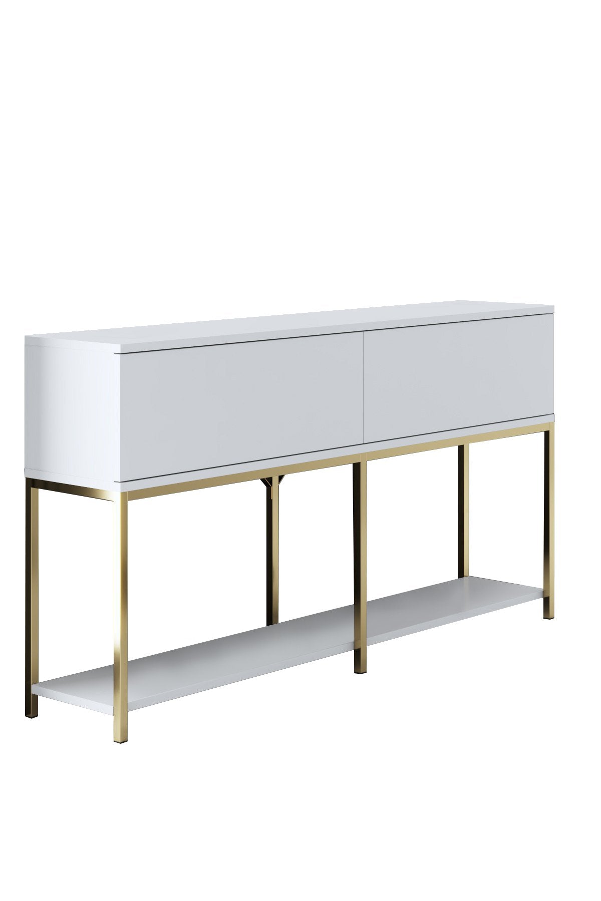 Consolă Furniture Lord, Negru - White Gold, 150x30 cm - White
Gold
