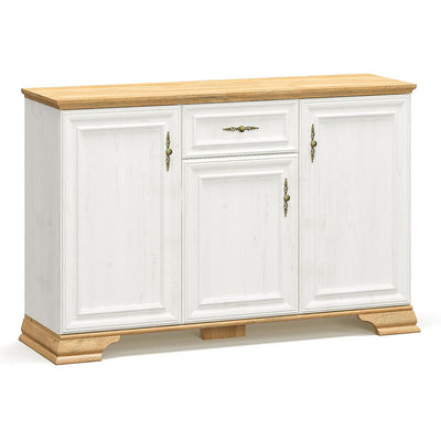 Consolă Jaden stejar Auriu alb antica 137,5x39x88,5cm
