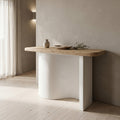 Consola Jeckie, Lemn de brad, Stejar, 120x38x80 cm