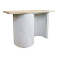 Consola Jeckie, Lemn de brad, Stejar, 120x38x80 cm, imagine ambient