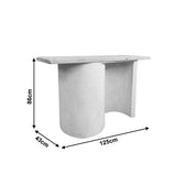 Consola Jeckie, Lemn de brad, Stejar, 120x38x80 cm, imagine produs 5