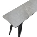 Consolă Lifo, Gri inchis ciment-negru, 120x40x75 cm