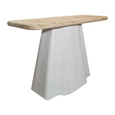 Consola Loberta, Lemn de brad, Natural, 120x38x81 cm, imagine ambient