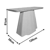 Consola Loberta, Lemn de brad, Natural, 120x38x81 cm, imagine produs 4