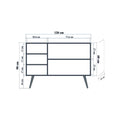 Consolă Mega -  Console 5, Stejar Sonoma, 90x60x120 cm