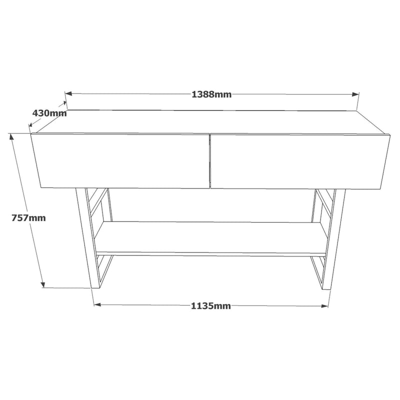 Consola ML23-A, Stejar, 139x76x43 cm