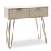Consolă Model Isla, Alb/Auriu, 80x39x74 cm