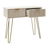 Consolă Model Isla, Alb/Auriu, 80x39x74 cm, imagine suplimentara