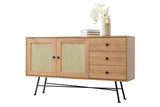 Consola Nala 160 Howard, negru - natural, 160x40 cm - Natural