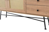 Consola Nala 160 Howard, negru - natural, 160x40 cm - Natural