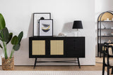 Consola Nala 160 Howard, negru - natural, 160x40 cm - Negru