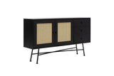 Consola Nala 160 Howard, negru - natural, 160x40 cm - Negru