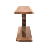 Consolă Nasiol, Lemn Teak, Natur, 120x40x75 cm, perspectiva suplimentara