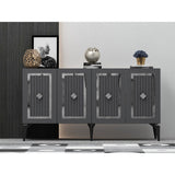 Consola Nora Olivia, alb - argintiu - antracit - argintiu, 150x40 cm - Anthracite
Silver