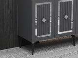 Consola Nora Olivia, alb - argintiu - antracit - argintiu, 150x40 cm - Anthracite
Silver