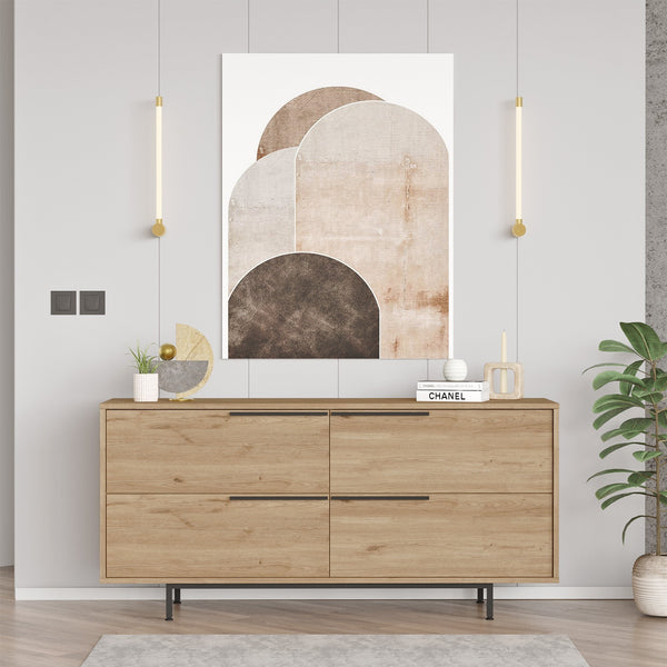 Consola On3 Locelso, nuc - alb, 160x45 cm