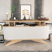 Consolă Consola Stor - Oak, White, Crem, 43x75x150 cm