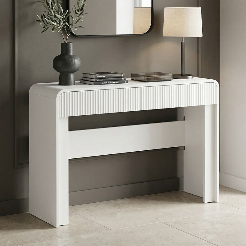 Consola Zaplen din MDF, Alb, 110x38x75 cm