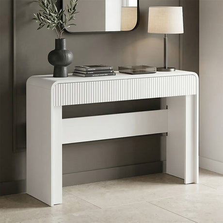 Consola Zaplen din MDF, Alb, 110x38x75 cm