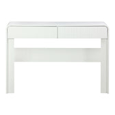 Consola Zaplen din MDF, Alb, 110x38x75 cm, detaliu finisaj, MDF, PAL melaminat, lemn, pentru locuință