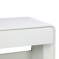 Consola Zaplen din MDF, Alb, 110x38x75 cm, prezentare produs, MDF, PAL melaminat, lemn, pentru locuință