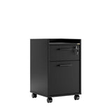 Corp Mobil Adore Gaming cu 2 sertare si incuietoare, Negru, 40x56x40 cm