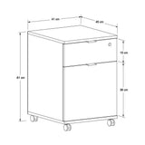 Corp Mobil Adore Rio Rollbox Office, usa, sertar cu cheie, 41x61x45 cm - Stejar