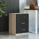 Comoda birou Rollbox, 3 sertare, 45x62x47 cm - Stejar