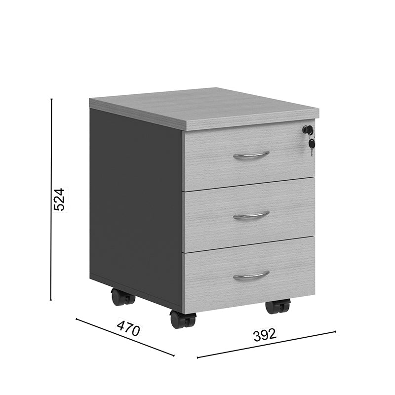 Corp mobil Fesialo, 39x47x53 cm - Natural-Antracit