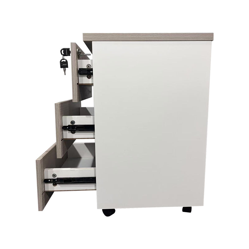 Corp mobil pentru birou Armadi pe rotile, Sonoma-alb, 40x40x55 cm