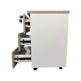 Corp mobil pentru birou Armadi pe rotile, Sonoma-alb, 40x40x55 cm
