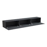 Corp TV de perete cu LED Rival, Modern, Pal melaminat, Antracit, 210x35x30 cm