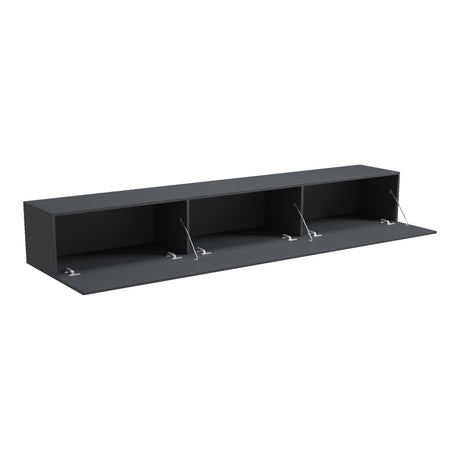 Corp TV de perete cu LED Rival, Modern, Pal melaminat, ANTHRACITE, 210x35x30 cm