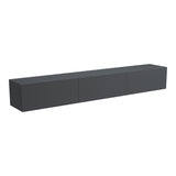 Corp TV de perete cu LED Rival, Modern, Pal melaminat, Antracit, 210x35x30 cm