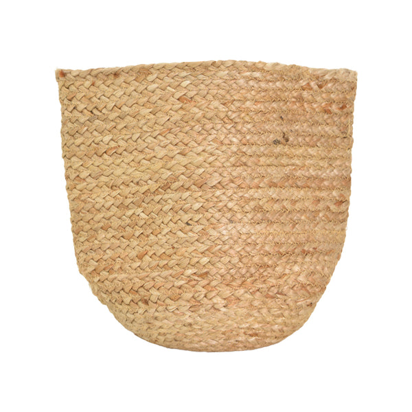 Coș decorativ cu functie de organizare Mideko, Juta, Natur, 25x25 cm