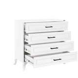 Comoda Adore Country, 4 sertare, Alb, 90 x 89 x 45 cm