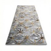 Covor de Hol Diamond, Gri, Lavabil, Antibacterian, Antiderapant, 300x80 cm