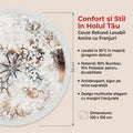 Covor de Hol Rotund Amira,Lavabil, Antiderepant, Multicolor, 100x100 cm