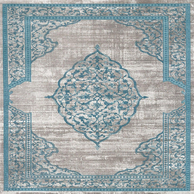 Covor de living / dormitor, Lavabil, Antidarepant Turcoaz, 80x300 cm
